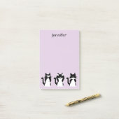 Tuxedo katten | Drie wijze katjes Lichtpaars Post-it® Notes (Op bureau)