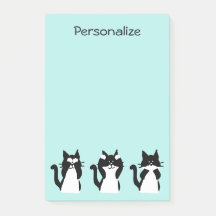 Tuxedo Katten | Drie Wijze Katten Aqua Blue