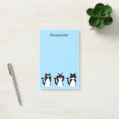 Tuxedo Katten | Drie Wijze Katten Lichtblauw Post-it® Notes (Kantoor)