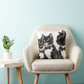 Tuxedo Katten in bowties Kussen
