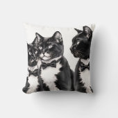 Tuxedo Katten in bowties Kussen (Voorkant)