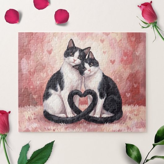 Tuxedo katten Valentijnsdag puzzel