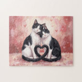 Tuxedo katten Valentijnsdag puzzel (Horizontaal)