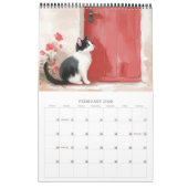 Tuxedo Kattenkalender 2026 – Zwart-wit Kattenkunst Kalender (Feb 2026)