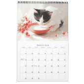Tuxedo Kattenkalender 2026 – Zwart-wit Kattenkunst Kalender (Mar 2026)