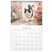 Tuxedo Kattenkalender 2026 – Zwart-wit Kattenkunst Kalender (Jan 2026)