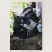 tuxedo kattenpuzzel legpuzzel (Verticaal)