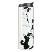 Tuxedo-kattentumbler Thermosbeker (Gedraaid links)