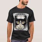 Tuxedo kattenverpleegkundige t-shirt (Voorkant)