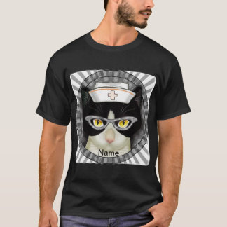Tuxedo kattenverpleegkundige t-shirt