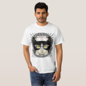 Tuxedo kattenverpleegkundige t-shirt (Voorkant volledig)