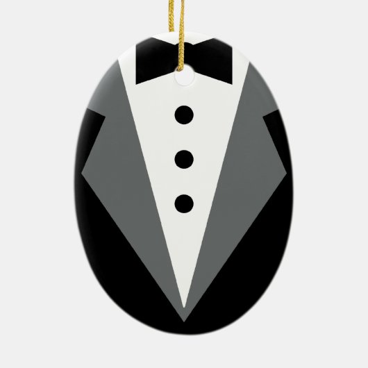 Tuxedo Keramisch Ornament (Achterkant)