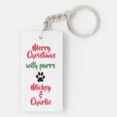 Tuxedo Kerstman Katten Kerstsleutelhanger Sleutelhanger (achterkant)