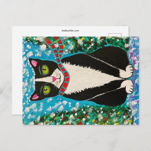 Tuxedo Kerstmis Briefkaart (Voorkant / Achterkant)