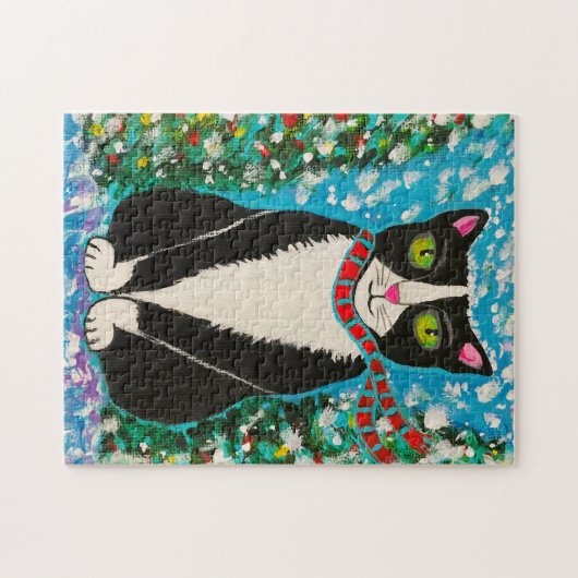 Tuxedo Kerstmis Legpuzzel (Horizontaal)