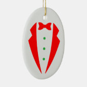 Tuxedo kerstversiering - Keramisch vakantieplezier Keramisch Ornament (Rechts)