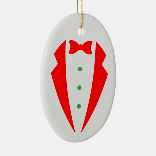 Tuxedo kerstversiering - Keramisch vakantieplezier Keramisch Ornament (Rechts)