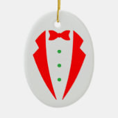 Tuxedo kerstversiering - Keramisch vakantieplezier Keramisch Ornament (Voorkant)