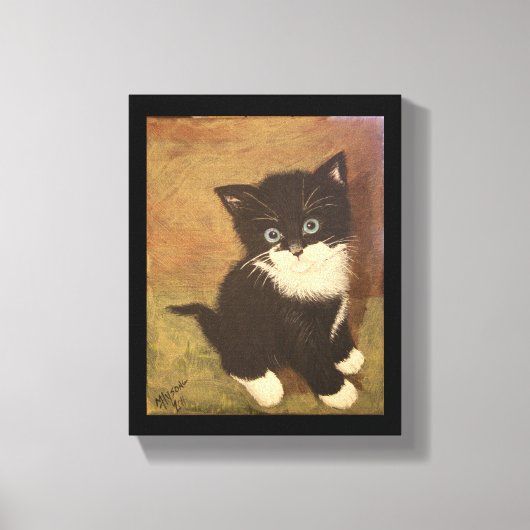 Tuxedo Kitten Canvas Afdruk (Voorkant)