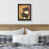 Tuxedo Kitten Canvas Afdruk (Insitu (Slaapkamer))