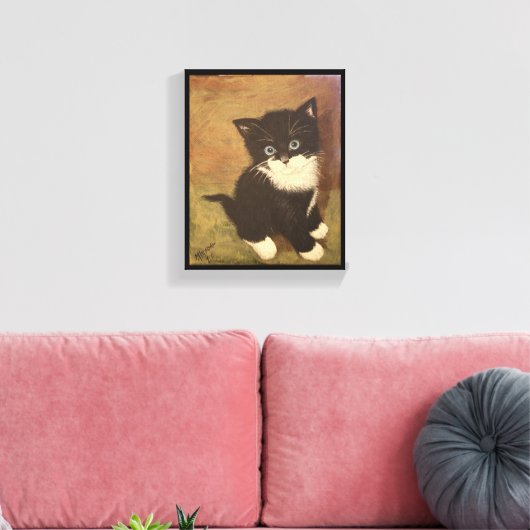 Tuxedo Kitten Canvas Afdruk (Insitu (Woonkamer))