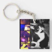 Tuxedo Kitten Foto Art Sleutelhanger (Voorkant)
