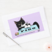 Tuxedo Kitten Hondenkom Rechthoekige Sticker (Envelop)