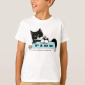 Tuxedo Kitten Hondenkom T-shirt (Voorkant)