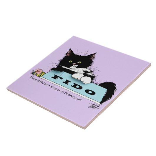 Tuxedo Kitten Hondenkom Tegeltje (Zijkant)