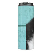 Tuxedo Kitty Kat op Teal Thermosbeker (Achterkant)