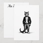 Tuxedo Klasseke Kat Kaart (Voorkant / Achterkant)