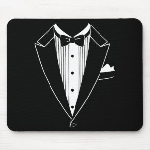 Tuxedo kostuumhemd mannen vrouwen kinderen Tux pak Muismat