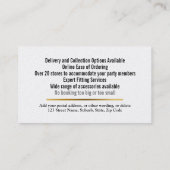 Tuxedo man moderne gouden zwarte-pak-industrie visitekaartje (Achterkant)