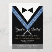 Tuxedo Masonic Invitations | Freemason Jewels Kaart (Voorkant / Achterkant)