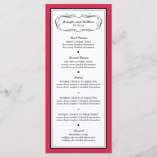 Tuxedo Menu in het klassieke rood (Voorkant)