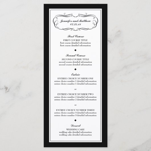 Tuxedo Menu in zwart-wit (Voorkant)