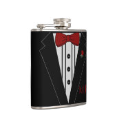 Tuxedo met Baas Stropdas Groomsman bruiloft Heupfles (Rechts)