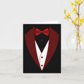 Tuxedo met boog Stropdas Funny - Halloween Groom C Kaart (Gele Bloem)