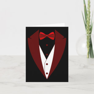 Tuxedo met boog Stropdas Funny - Halloween Groom C Kaart