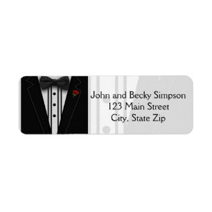 Tuxedo met Bow Stropdas Monogram Etiket