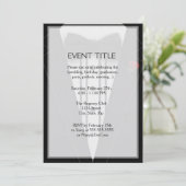 Tuxedo met Bow Stropdas Monogram Kaart (Staand voorkant)