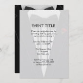 Tuxedo met Bow Stropdas Monogram Kaart (Voorkant / Achterkant)