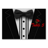 Tuxedo met Bow Stropdas Monogram Kaart (Achterkant)