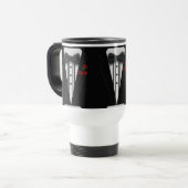 Tuxedo met Bow Stropdas Monogram Reisbeker (Voorkant links)