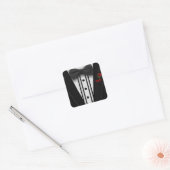 Tuxedo met Bow Stropdas Monogram Vierkante Sticker (Envelop)