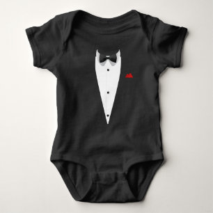 Tuxedo met Bowtie Funny Gift for Weddings Romper