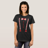 Tuxedo met Bowtie Valentijnsdag hartkostuum T-shirt (Voorkant volledig)