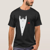 Tuxedo met bowtie voor bruiloft en speciale gelege t-shirt (Voorkant)