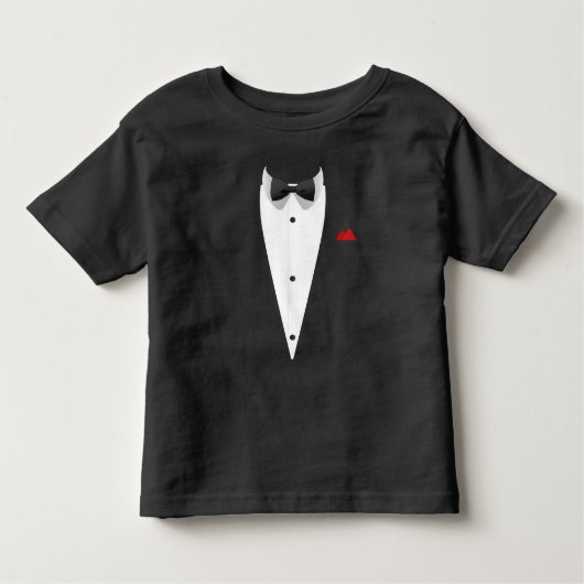 Tuxedo met Bowtie voor bruiloften Kinder Shirts (Voorkant)