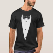 Tuxedo met Bowtie voor bruiloften T-shirt (Voorkant)